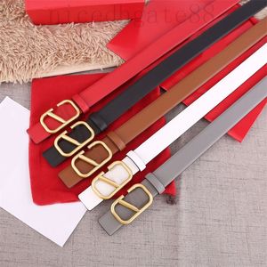 Designer belts for men women letter v belt classic solid color 3cm width business simple cintura metal gold plated buckle luxury belt fashion ga07 C23