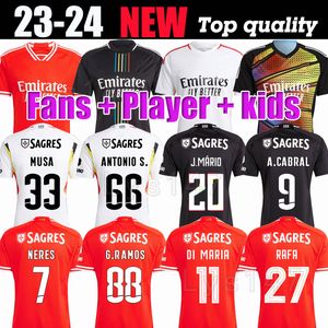 23 24 مشجعين لاعب كرة قدم قمصان رافا G.RAMOS 2023 2024 Home Away 3rd Men Kids Kit Football Shirt Otamendi Grimaldo Joao Mario Yaremchuk