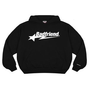 Herren Hoodies Sweatshirts Y2k Hoodie Harajuku Hip Hop Badfriend Brief Drucken Übergroße Hoodie Sweatshirt Punk Rock Lose Gothic Tops Streetwear 230906