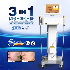 Professional Microneedle RF Acne Removal Device Microneedle RF Fractional Device 2 years warranty Beauty Salon Use 2 Treatment Handles
