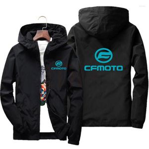 Мужские куртки Cfmoto 2023, весенние однотонные толстовки с длинными рукавами, толстовки для отдыха, осенние пальто с капюшоном, куртка на молнии, топы