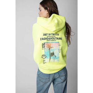 Zadig Voltaire Fleece Woodshirt Women Womener Hoodies Picture Print Print Sweater Letter Pattern Plush Wooded 256