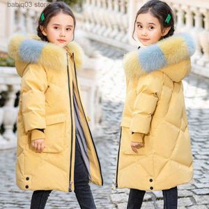 Down Coat Age för 4 6 8 10 12 år Autumn Winter Children Coat Kids Girls Jackets Ytterkläder Baby Clothes Girls Thicken Girl Clothing T230907
