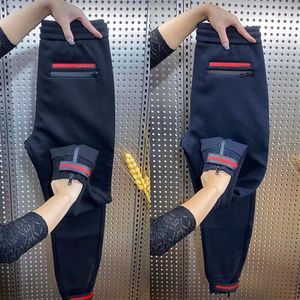 2022 Magic Tie Casual Spods Pakiet Mankiet ASAP Rocky Pant Black Solid Kolor Spants Modna Mężczyźni Retro Spodnie Najwyższa jakość183x