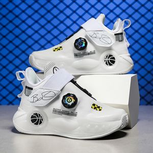 Спортивная уличная детская баскетбольная обувь для мальчиков, нескользящая спортивная обувь, молодежная дышащая спортивная обувь для мальчиков-студентов, кроссовки с быстрой шнуровкой, детские 230906