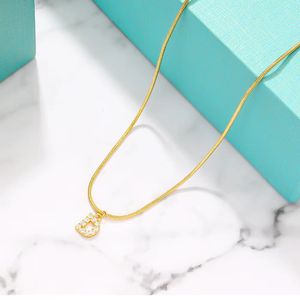 Designer Pendants Necklaces Stainless Steel Letter Choker Pendant Necklace Beads Chain Jewelry Accessories Gifts NO box