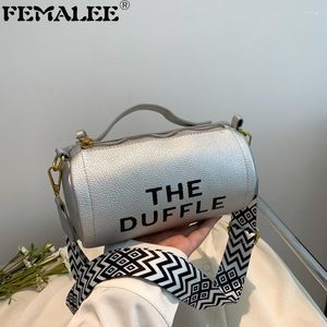 Bolsas de ombro femininas cilindro tendência marca bolsas e bolsas designer luxo barril em forma crossbody para mulheres boston