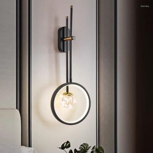 Lampa ścienna Nordic LED Circle Creative sypialnia Światła salon Korridor oświetlenie domowe dekoracja domowa