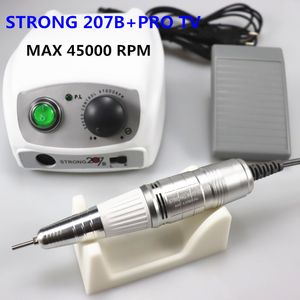 Nail Manicure Set 45000 rpm Strong 207b 210 Electric Nail Drill 65W Milling Machine For Manicure Pedicure Nail Borr Apparaten Manicure Machine 230809