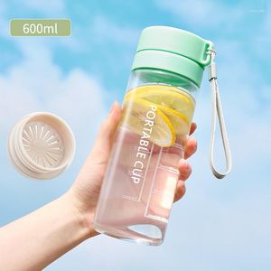 Garrafas de água ao ar livre grande capacidade copo esporte garrafa verão plástico portátil transparente fosco drinkware fitness chaleira