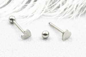 Labret Lip Piercing Jóias 50pcs Corpo Coração Língua Mamilo Escudo Anel Barbells Barra Reta 14G16mmX1416MM 230906