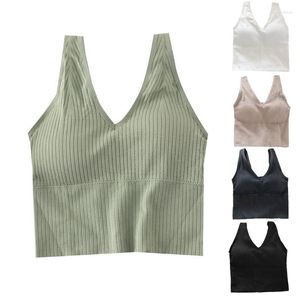 Men's Thermal Underwear Summer Brassiere For Women Comfortable Sports Bra Breathable Workout Yoga All-matching Crop Tops Tanks 10CE