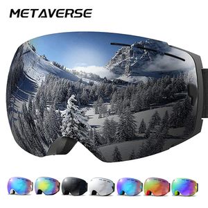 Óculos de esqui óculos de esqui homens mulheres snowboard óculos inverno esporte ao ar livre neve óculos de sol uv400 camadas duplas lente anti-nevoeiro óculos de esqui 230907