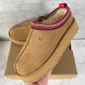 Women Tasman Fur Slides Australia Classic Ultra Mini Platform Boot Slip-On Suede Wool Boot Blend Winter Ankle Sheep Skin Booties Designer Chestnut Boots Snow Shoes