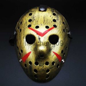 Maschere per feste Uomini Orribile Maschera di Jason Maschere di plastica per spettacoli di Halloween Maschera a pieno facciale con fori Accessori per cosplay x0907