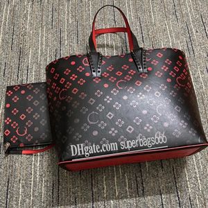 مصمم Tote Cabarock Petit Modele Classic French Counter Bag Women Red Leopard Luxury Luxury High Lead Business حقيبة تسوق كبيرة السعة