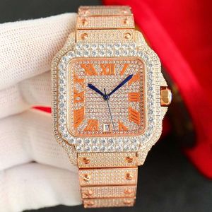 Orologio da uomo con diamanti, movimento meccanico automatico 8215, orologio Digner, 40 mm, zaffiro, con bracciale in acciaio tempestato di diamanti, orologio da polso da donna MonOCP5JBXZX4DI