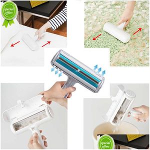 Lint Rollers Brushes Pet Hair Roller Lint Brush 2-Way Dog Cat Comb Tool Convenient Cleaning Fur Base Animal Removal - Perfect For Dr Dh6Mo