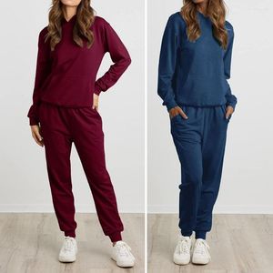 Running Sets Women Tops Pants Set Stylish Women's Tracksuit Comfortable Two Piece For Wear Loose Pullover Hoodies Sportswear