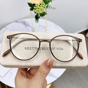 Solglasögonramar Fashion AntiBluray Women Eyewear Retro Myopia Men Eyeglasses Frame Trend Optical Computer Transparent Universal Glasses 230907