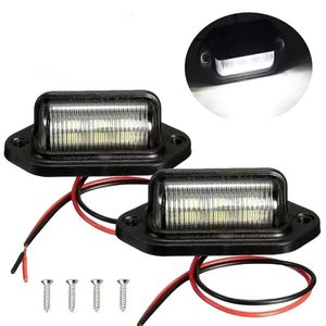 6 LED Car License Number Plate Light For Motorcycle SUV Truck Trailer Van Tag Step Lamp White Bulbs Car Products License Plate Light