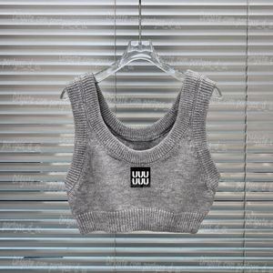 Letters Cropped Women Tanks Luxury Singlets Tops Sexy Knitted Tank Tops Summer Holiday Charming Singlet Knits