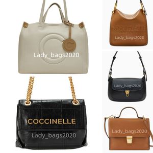 Coccinelle Bags Frances BEAT HOBO Bag Women C SHOPPER Designer Totes Large Bag Luxury IRIS SATCHEL Handbags Stranded Handbag Shoulder Crossbody Bag Brown Purse