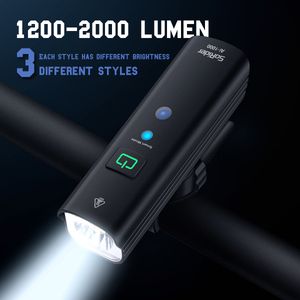 Luzes de bicicleta SoRider Bicicleta Luz BR 2000 AI 1200 Lumens Lumen Alto Brilho Multifuncional Road MTB Ciclismo Segurança Frente 230907