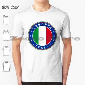 Mäns T-skjortor Caserta Italien Bomull Män och kvinnor mjuk mode t-shirt italia bil stötfångare flagga resor