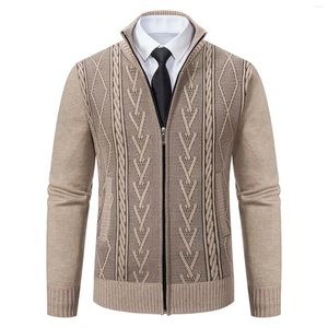 Men's Sweaters Winter Jackets Men Cardigans Sweatercoats High Quality Male Stand-up Collar Casual Slim Fit Warm Size M-3XL