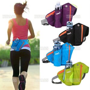 Waist Bags 4 Color Men Running Belt Jogging Cycling Pack Sports Runner Bag Water Bottle Holder 230906