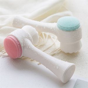 Cleaning Tools Accessories Silicone Face Cleansing Brush DoubleSided Cleanser Blackhead Removal Pore Cleaner Exfoliator Face Scrub Skin Care Tool 230907