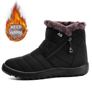 Botas femininas botas à prova de água botas de tornozelo para mulheres sapatos de inverno manter quente botas de neve feminino zíper botines inverno botas mujer 230907