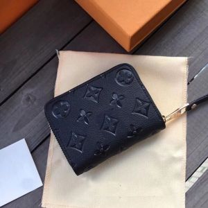 Highs quality Fashion designer wallets luxury empreinte purse clutch bags flower letter coin purses men women embossed card holders with original box dust bag 60067