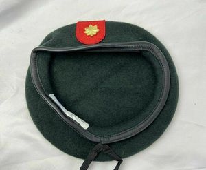 Berets amerykańska armia 7. grupa sił specjalnych Blackish Green Beret Major Insignia Wojskowy kapelusz wszystkie rozmiary