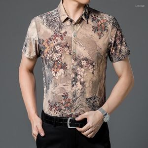 メンズカジュアルシャツファッション2023サマーシャツ半袖ハワイアンビーチフローラルマンのためのパーソナライズされたホリデーナイトクラブブラウス