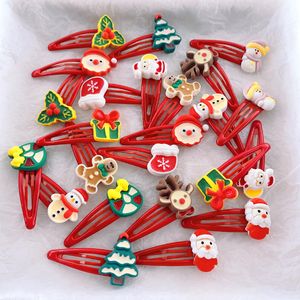 Boże Narodzenie Święty Mikołaj Snowman Klip dzieci dzieci urocze choinka barrettes na przyjęcie podtrzymujące