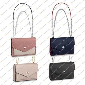 Ladies Fashion Casual Designe Luxury Mylockme Chain Bag Axel Bag Crossbody Tote Handbag Top Mirror Quality äkta läder M51418 M56137 Purse