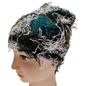 Gorro de malha envelhecido felpudo chapéus de inverno grosso quente gorro de grama para homens mulheres boné de malha ao ar livre