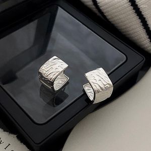 Hoop Earrings 925 Silver Needle Square For Women Fashion Jewelry Exquisite Geometric Huggies Pulseras Mujer Eh1130