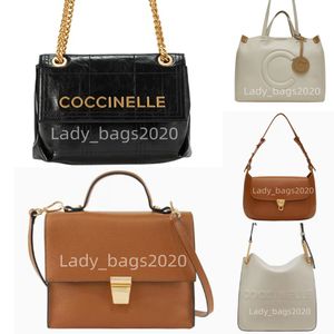 Coccinelle väskor frances slår hobo väska kvinnor c shopper designer totes stor kedja väska lyx iris satchel handväskor strandade handväska axel crossbody väska handväska