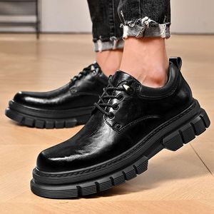 Shuaixing Four Seasons Casual Leather Shoes, Work Clothes, Elevated Shoesmen Women Outdoor Sports Running Sneakers Casual Shoe Athletics Trainers