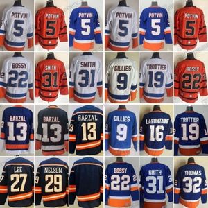 1972-1999 CCM Retro College Hockey Jerseys 5 Denis Potvin 9 Clark Gillies 31 Billy Smith 22 Mike Bossy 32 Steve Thomas Bryan Trottier Pat LaFontaine Bordado Jersey