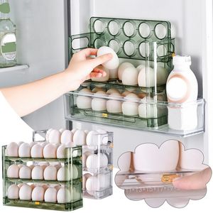 Förvaringslådor BINS EGG Kylskåp kan vara reversibla tre lager av 30 kartonger Hemkök Magray Multilayer Rack 230907