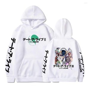 Men's Hoodies Anime Date A Live Hoodie Pullovers Harajuku Tokisaki Kurumi Yatogami Tohka Friend Itsuka Shido Loog Sleeve Sweatshirt