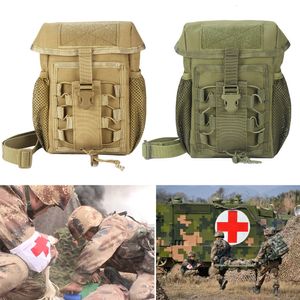 Midjepåsar Militär EDC Taktisk väska bältespaketjakt Vest Emergency Tools Outdoor First Aid Kit Camping Survival Pouch 230906