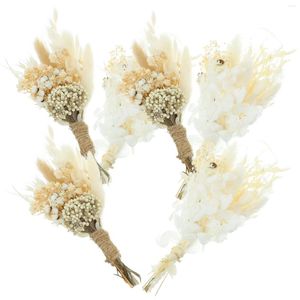 Dekorativa blommor torkade buntar Floral Bouquet Decors bevarade för Vase Mini Eternal Boutonniere Bride