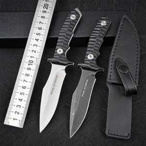 Pohl Force MK9 Taktisk kniv Portable D2 Steel Pocket Knife Sharp Box Cutter Fixed Blade Straight Fruit Knives EDC Tools 348