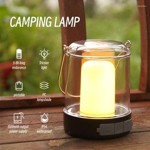 Lanterne portatili Lampade da campo ricaricabili tramite USB Luci di emergenza a LED Lampada da tenda sospesa per esterni Lampada da campeggio impermeabile da giardino