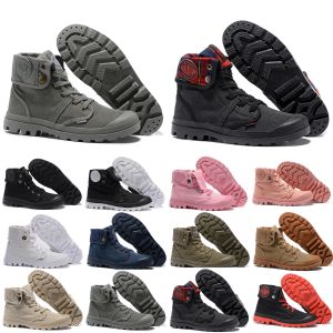 PALLADIUM Pallabrouse Donna Uomo Stivaletti Stivali Stivaletti da neve invernali da uomo Stivaletti medi pampa pufdie lite in pelle dal taglio alto Stivali da lavoro da donna taglia 36-45